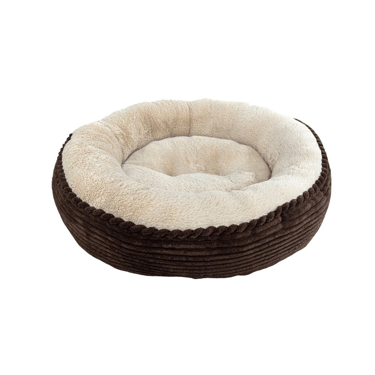 Ethical Pet Sleep Zone Luxe Round Rib Corduroy 23? Chocolate - Pets Perfect