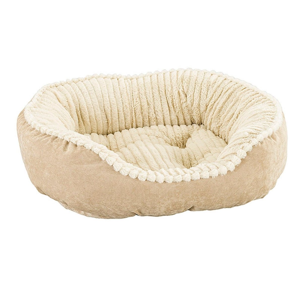 Ethical Pet Sleep Zone Carved Plush 26" Tan - Pets Perfect