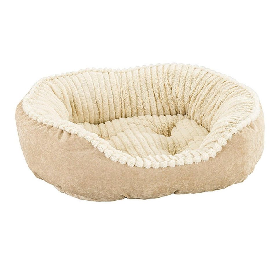 Ethical Pet Sleep Zone Carved Plush 26" Tan