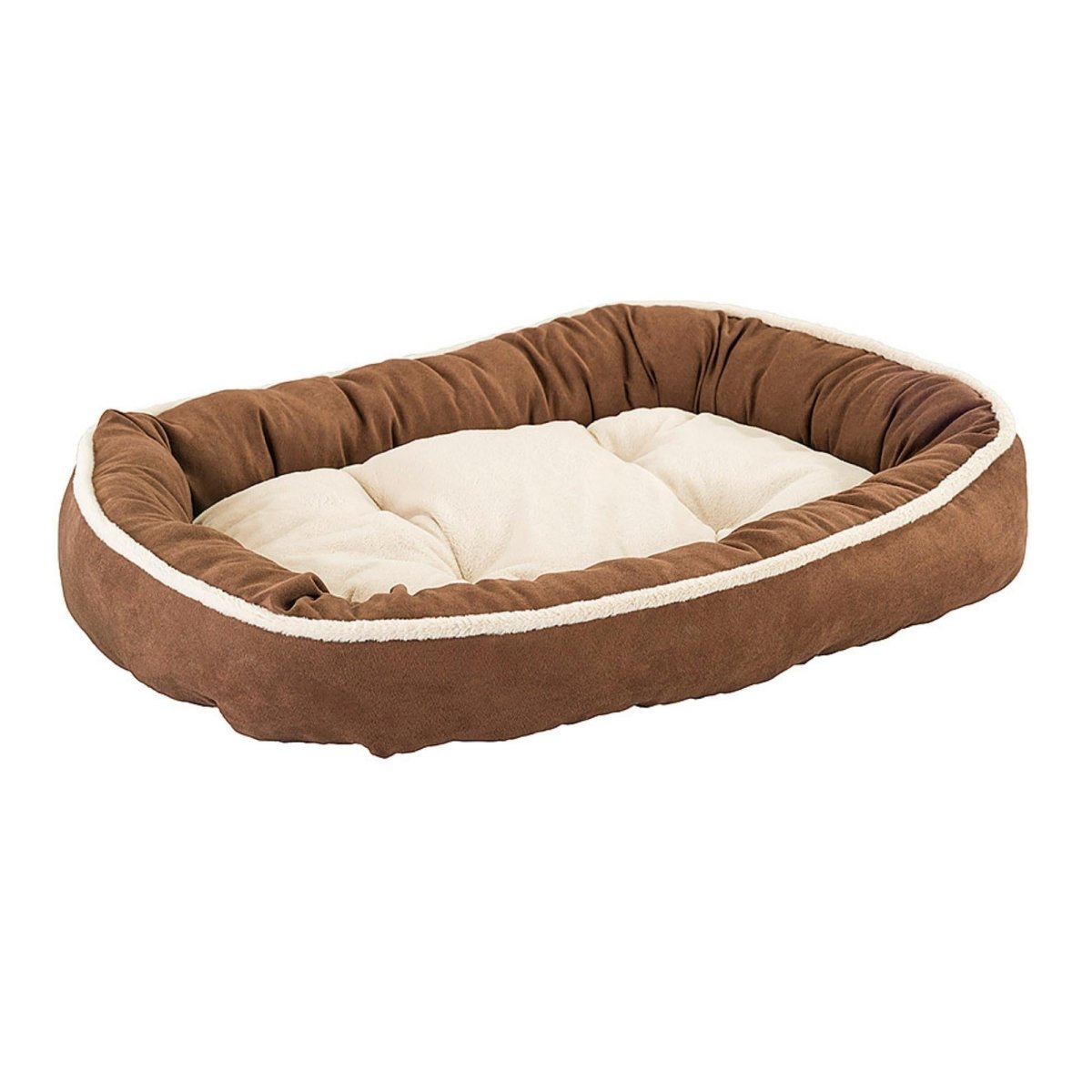 Ethical Pet Sleep Zone Shearling Oval Cuddler 31" Chocolate - Pets Perfect