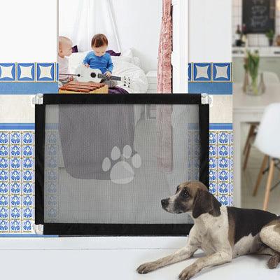 Dog Hugs Cat Portable Pet Safety Fence - Expandable Indoor/Outdoor Gate for Dogs & Cats - Pets Perfect