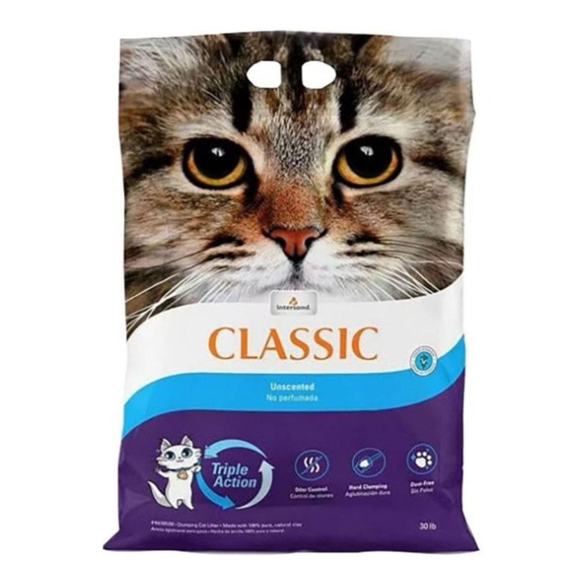 Classic Clumping Cat Litter Unscented 30 Lb - Pets Perfect