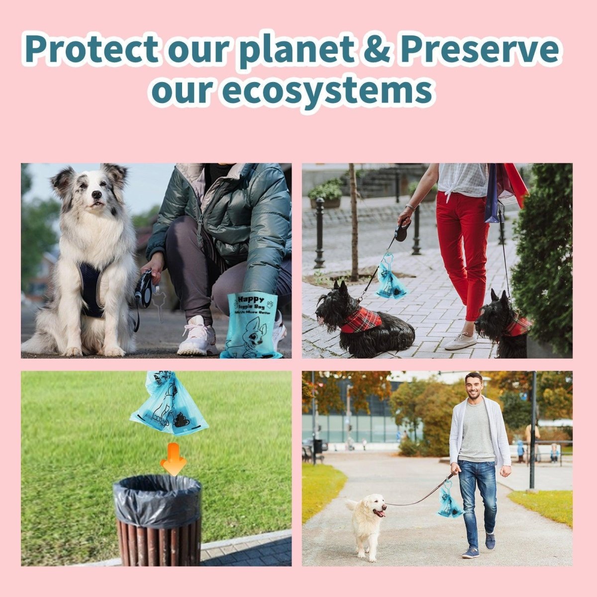 Ecopaws Biodegradable Dog Poop Bags - Pets Perfect