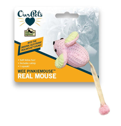 OurPets Wee Pinkie Mouse Kitten Catnip Cat Toy Pink