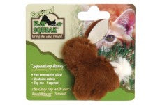 OurPets Play-N-Squeak Backyard Bunny Catnip Cat Toy Brown