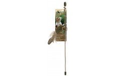 OurPets Play - N - Squeak Teathered and Feathered Play Wand Catnip Toy Brown 1ea - Pets Perfect