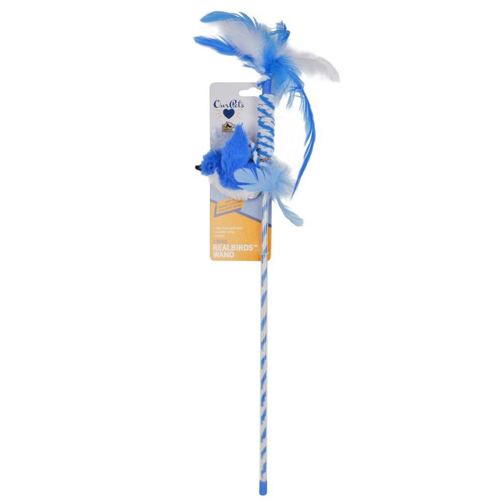 Ourpets Real Bird Wand Blue Jay - Pets Perfect