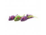 OurPets Three Twined Mice Catnip Toy Green, Purple 1ea/3 pk, Mass - Pets Perfect