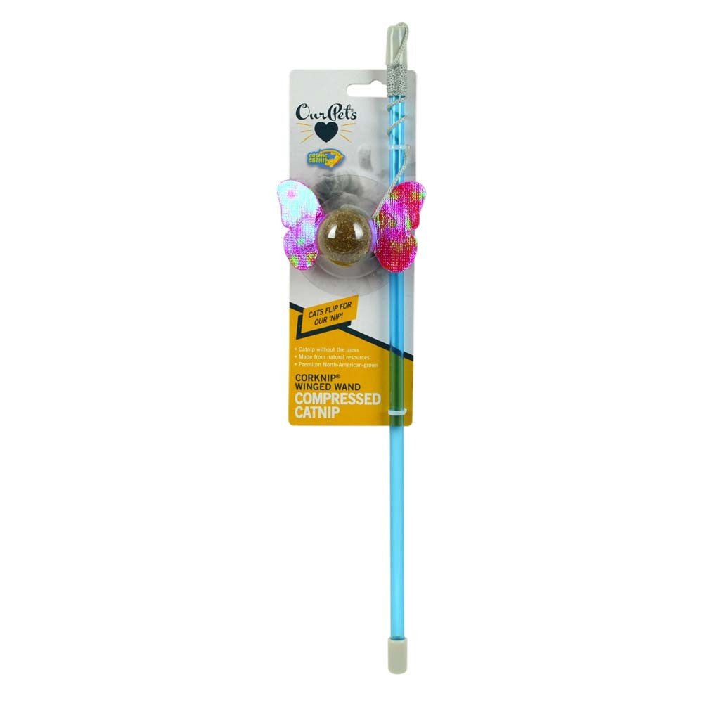 Ourpets Corknip Winged Wand - Butterfly - Pets Perfect