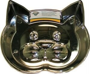 Our Pets Metalshield Cat Face Dish - Pets Perfect