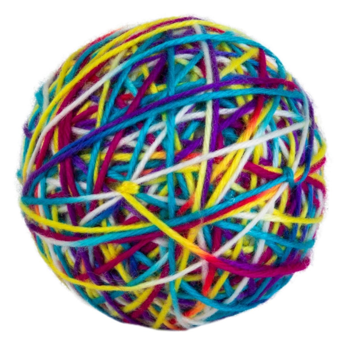 Pet Zone Products Knitty Kitty Rattle Yarn Ball Cat Toy SM (2 pack) - Pets Perfect