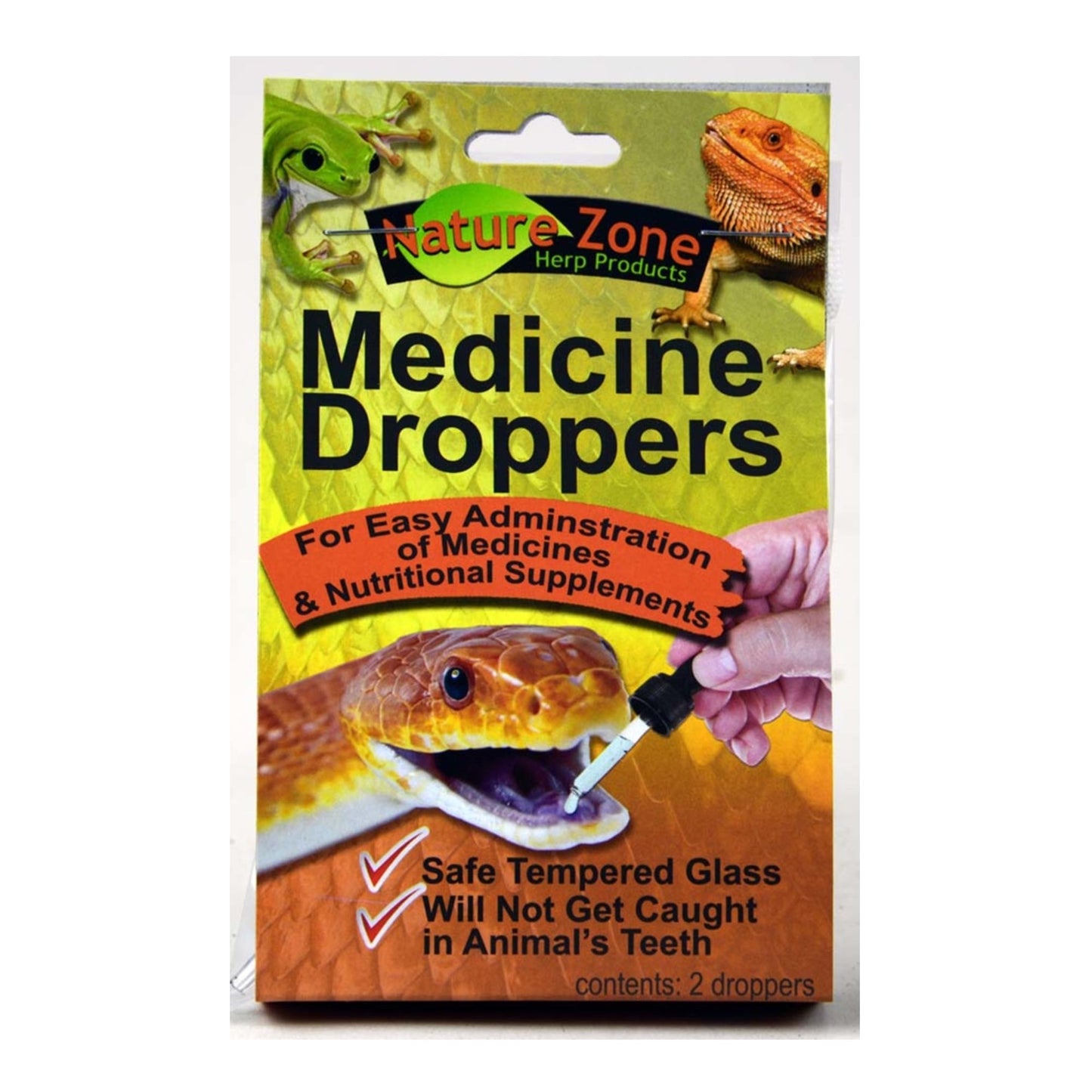 Nature Zone Glass Medicine Droppers for Reptiles - 3ml