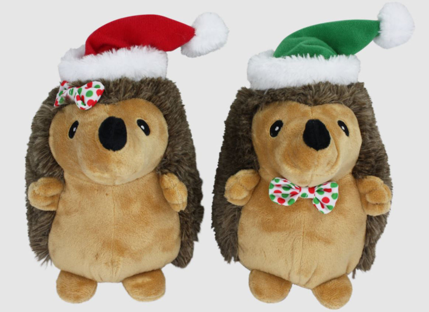 Multipet Hedgehog W- Bowtie And Santa Hat, 7 in