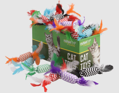Multipet Candy Crackle with Feathers, Assorted Colors, 30-Count