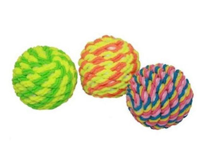 Multipet Rope Balls (Assorted Colors), 1.75 in, 40-Count