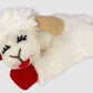 Multipet Lamb Chop Catnip Toy White - Red 4in SM - Pets Perfect