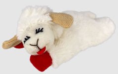 Multipet Lamb Chop Catnip Toy White - Red 4in SM - Pets Perfect