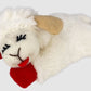 Multipet Lamb Chop Catnip Toy White - Red 4in SM - Pets Perfect