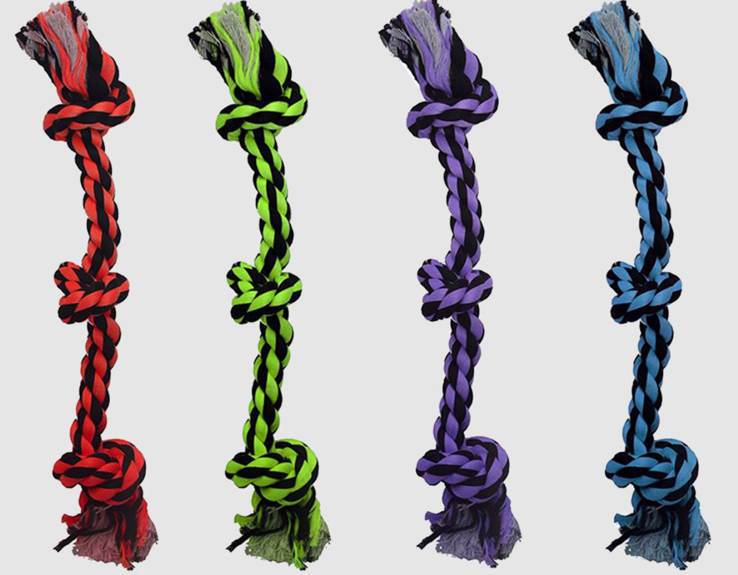 Multipet Nuts for Knots 3Knot Rope Dog Toy Assorted, 15 in