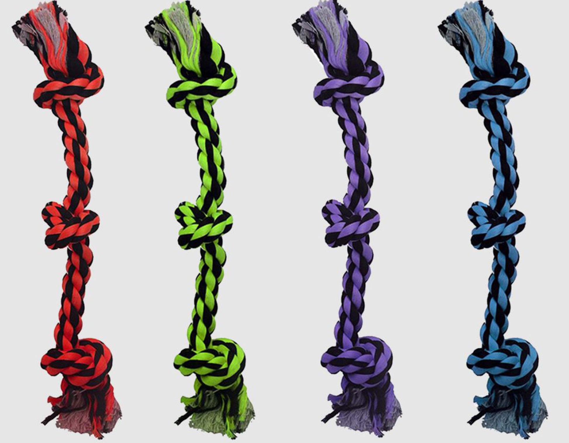 Multipet Nuts for Knots 3Knot Rope Dog Toy Assorted, 15 in