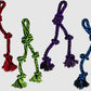 Multipet Nuts for Knots Rope Tug With 2 Danglers Dog Toy Assorted