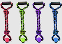 Multipet Nuts for Knots 2Knot Rope Tug Dog Toy With Tennis Ball, view 2