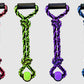 Multipet Nuts for Knots 2Knot Rope Tug Dog Toy With Tennis Ball