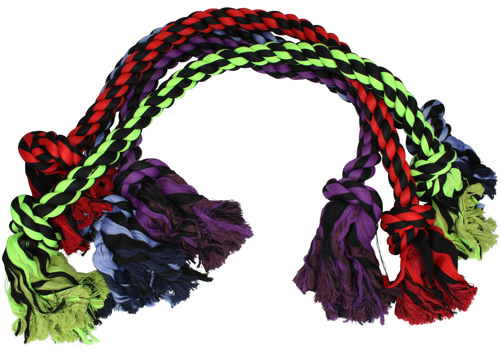 Multipet Nuts for Knots 2Knot Rope Dog Toy Assorted, 48 in, view 2