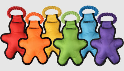 Multipet Cross Ropes Dog Toy Tug O Man Assorted, 14 in