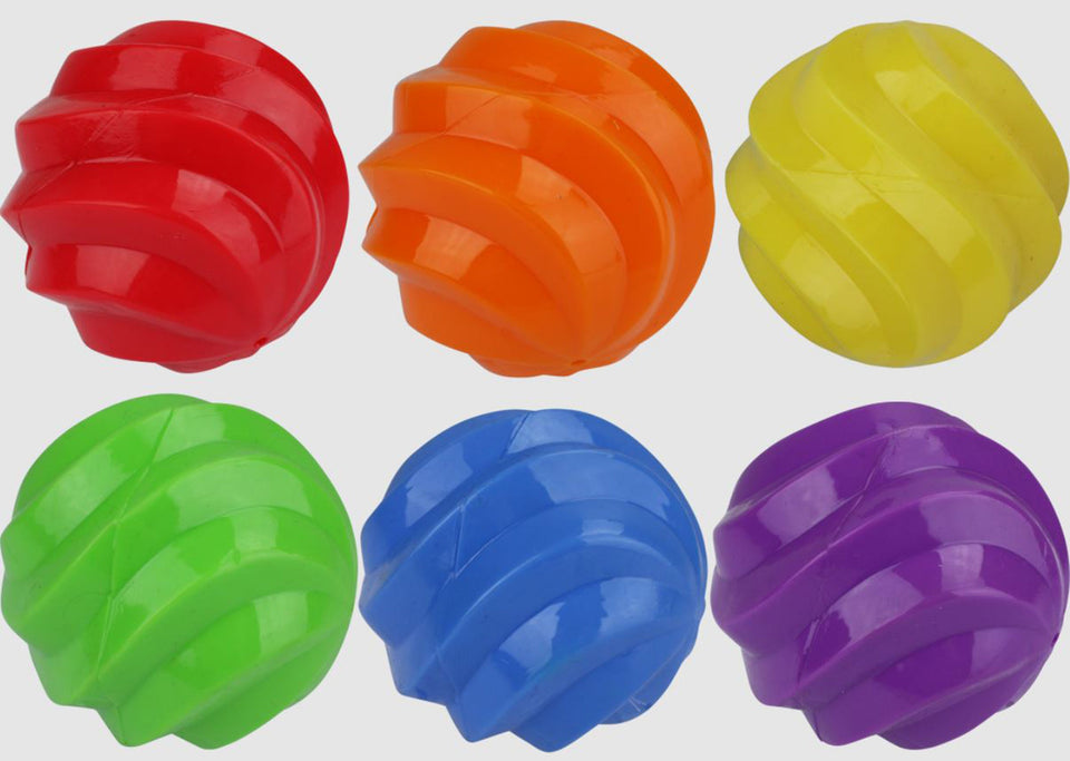 Multipet Spiral Balls Ball(Assorted), 4 in