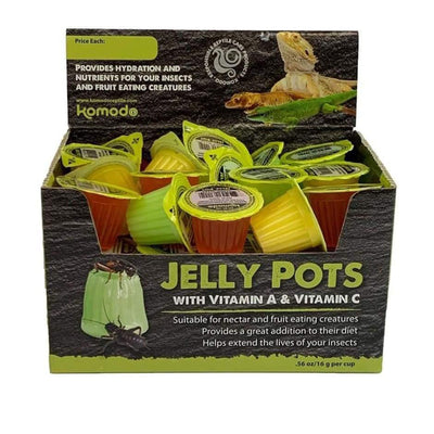 Komodo Jelly Pots Insect Food Fruit Flavor Display 0.56 oz 40 Count