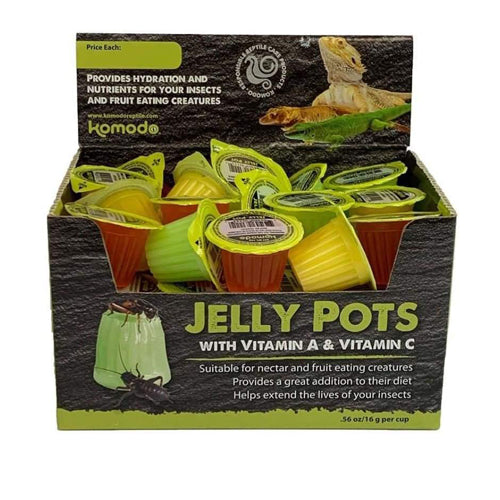 Komodo Jelly Pots Fruit Flavor Insect Food, 0.56 oz, 40 Count