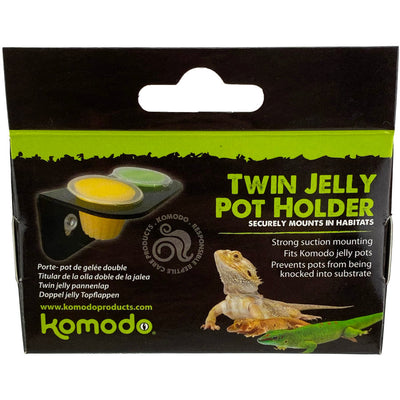 Boxed packaging front showing dual jelly pots and reptile terrarium mounting