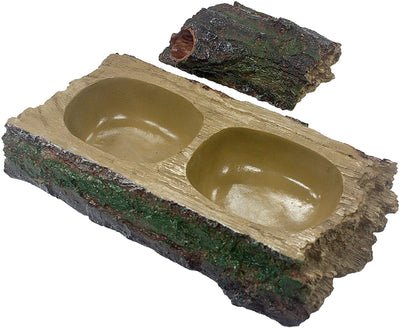 Komodo Forest Dual Feeder Bowl Brown