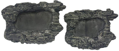 Komodo Habitat Rock Bowl Black; Tan Large