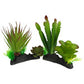 Komodo Cactus and Succulent Plant Reptile Terrarium Decor, Two Plants on One Base