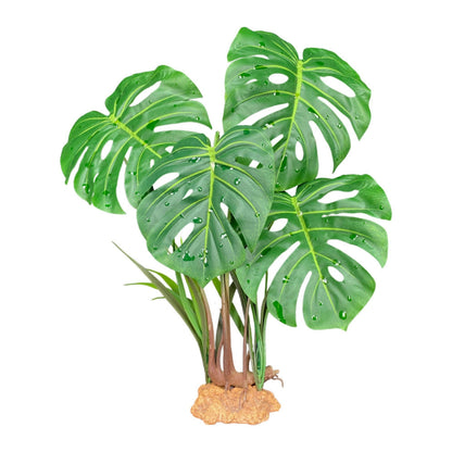 Komodo Monstera Leaf Standing Plant for Terrariums, 18 in