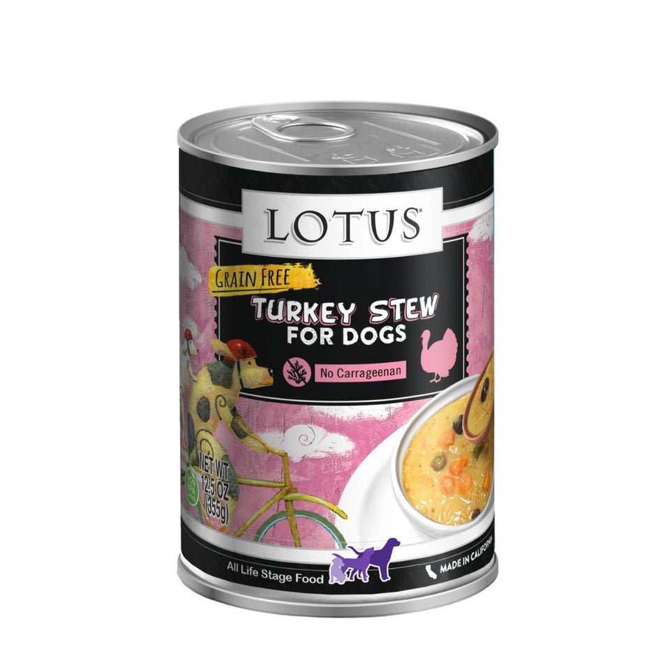 Lotus Grain-Free Turkey Stew Wet Dog Food 12.5 oz. 12 ct