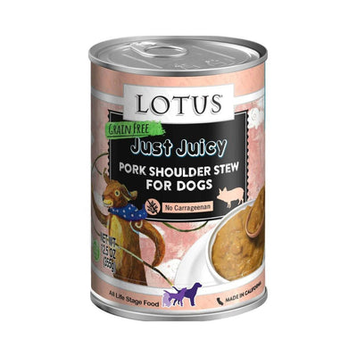 Lotus Just Juicy Pork Shoulder Stew Wet Dog Food 12.5 oz. 12 ct