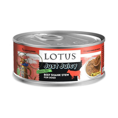 Lotus Just Juicy Beef Shank Stew Wet Dog Food 5.3 oz. 24 ct
