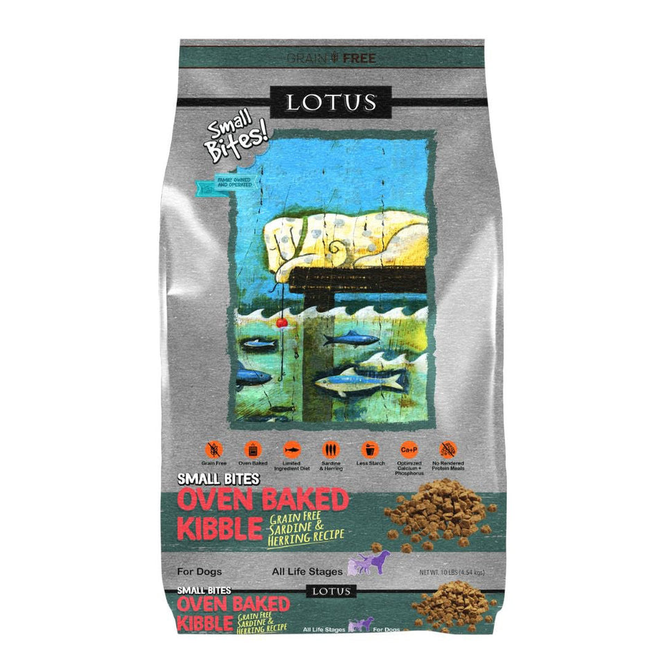 Lotus Dog Grain-Free Small Bite Sardine Herring 10 lb