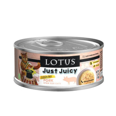 Lotus Cat Just Juicy Pork Stew Wet Cat Food, 5.3 oz, 24 ct