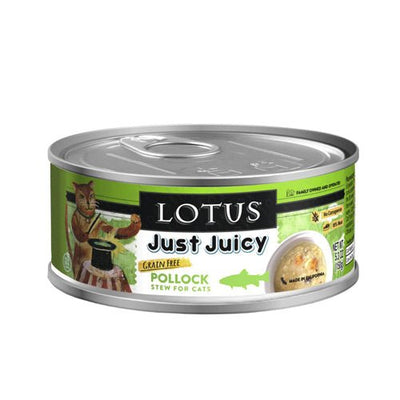 Lotus Cat Just Juicy Pollock Stew Wet Cat Food, 5.3 oz, 24 ct