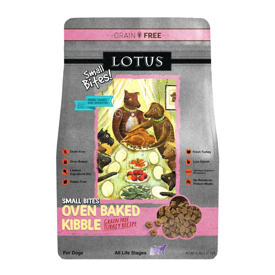 Lotus Dog Adult Grain-Free Small Bite Turkey 4 lb