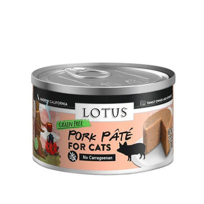 Lotus Grain-Free Pork Pate Wet Cat Food, 2.75 oz, 24 ct