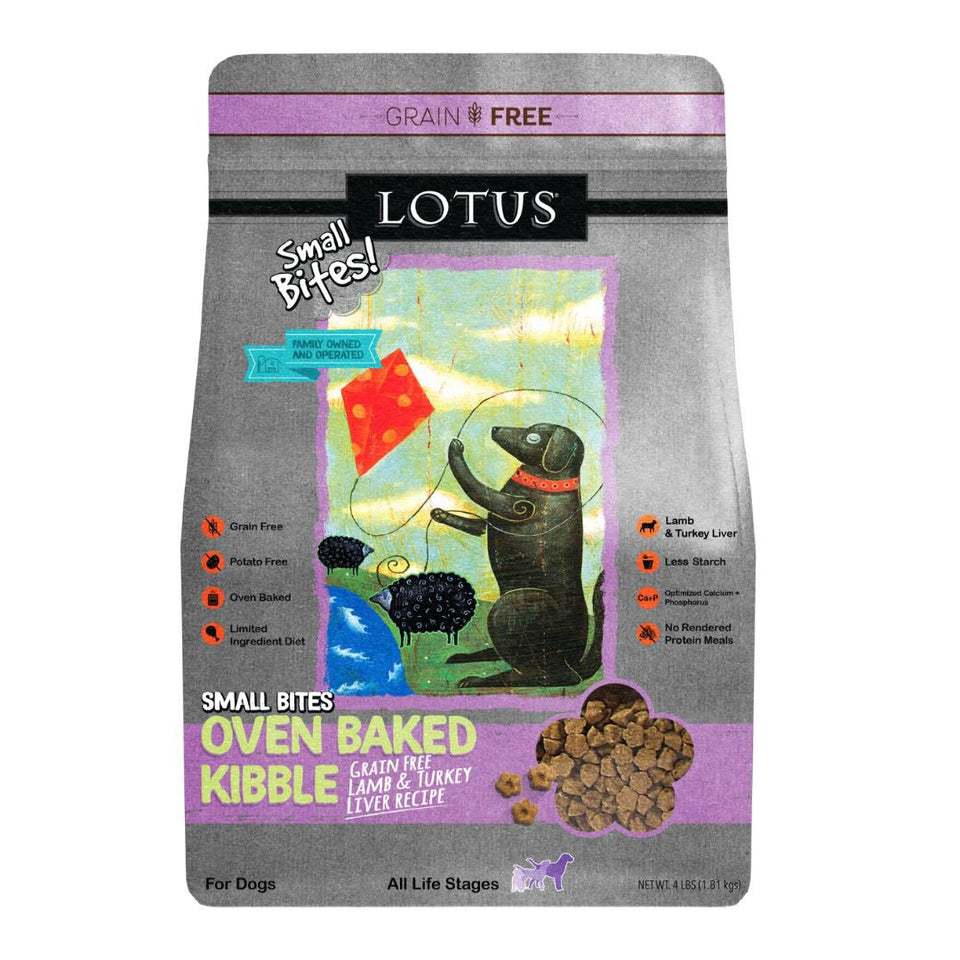 Lotus Dog Grain-Free Small Bite Lamb Turkey Liver 4 lb