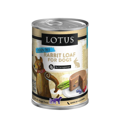 Lotus Grain-Free Rabbit Loaf Wet Dog Food 12.5 oz. 12 ct