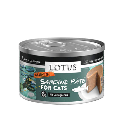 Lotus Grain-Free Sardine Pate Wet Cat Food, 2.75 oz, 24 ct