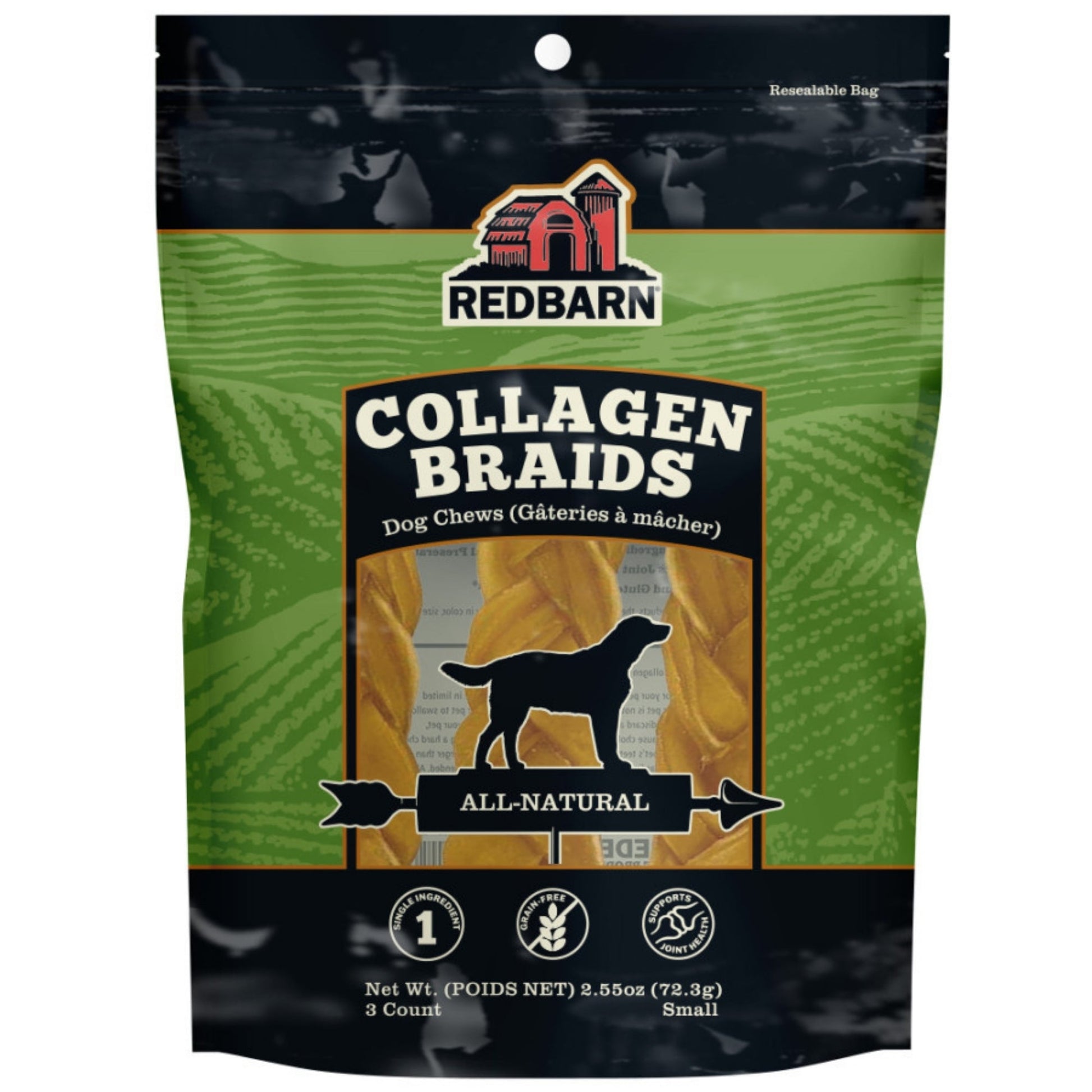 Redbarn Pet Products Collagen Braid Dog Treat Small, 3 ct