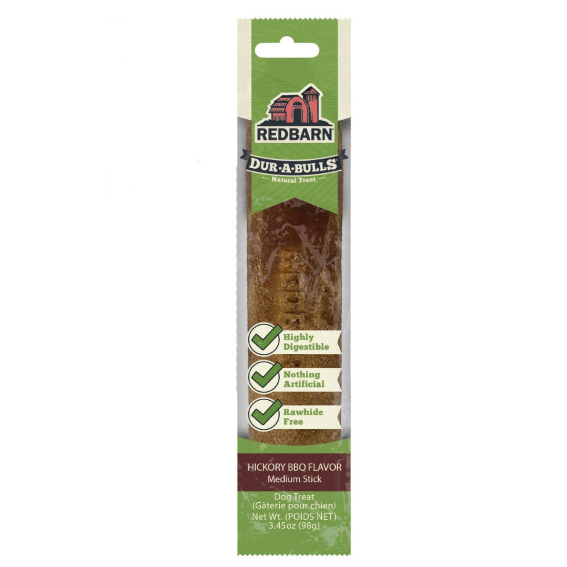 Redbarn Pet Products Dur-A-Bulls Stick Hickory BBQ, 40 ct, Medium